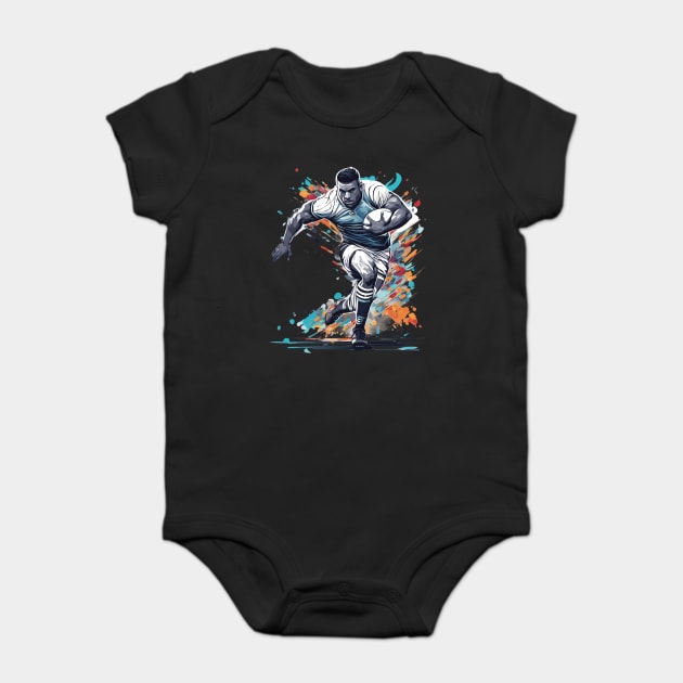Rugby Game Baby Bodysuit by animegirlnft